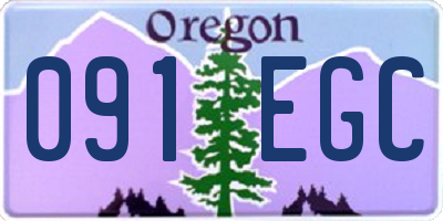 OR license plate 091EGC