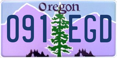 OR license plate 091EGD