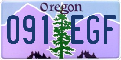 OR license plate 091EGF