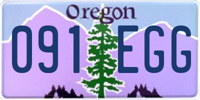 OR license plate 091EGG