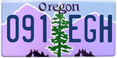 OR license plate 091EGH