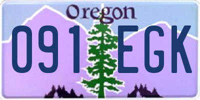 OR license plate 091EGK