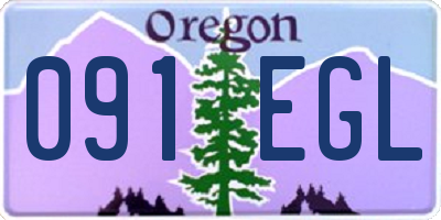 OR license plate 091EGL