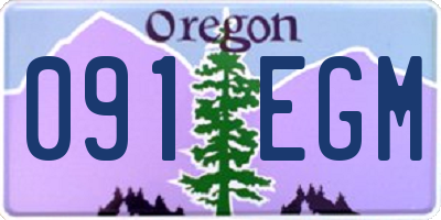 OR license plate 091EGM
