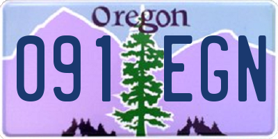 OR license plate 091EGN