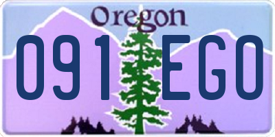 OR license plate 091EGO