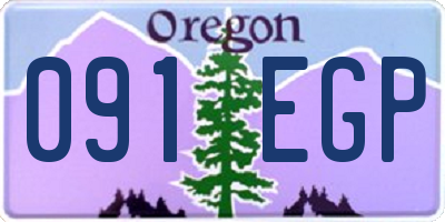 OR license plate 091EGP