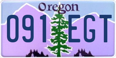 OR license plate 091EGT