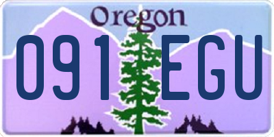 OR license plate 091EGU