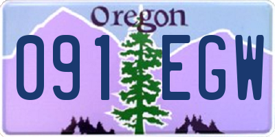 OR license plate 091EGW