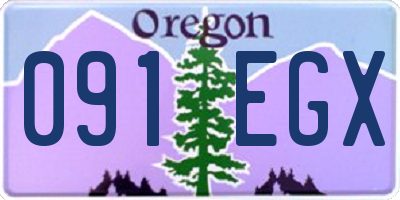 OR license plate 091EGX