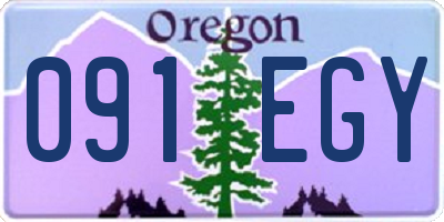 OR license plate 091EGY