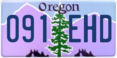 OR license plate 091EHD