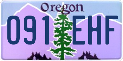 OR license plate 091EHF