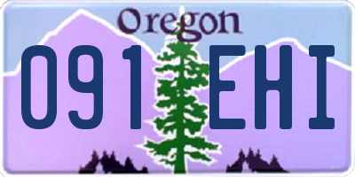 OR license plate 091EHI