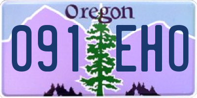 OR license plate 091EHO