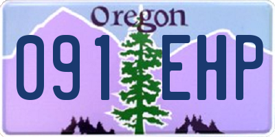 OR license plate 091EHP