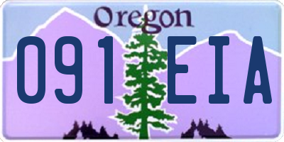 OR license plate 091EIA