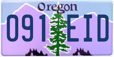 OR license plate 091EID