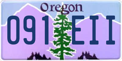 OR license plate 091EII