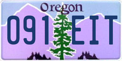 OR license plate 091EIT