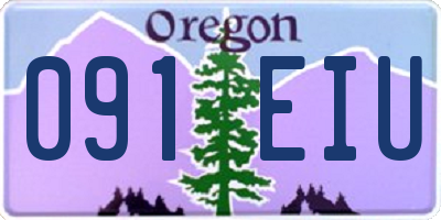 OR license plate 091EIU