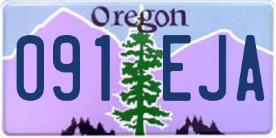 OR license plate 091EJA