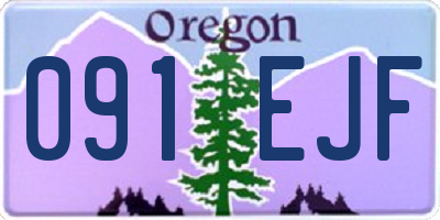 OR license plate 091EJF