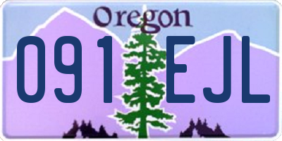 OR license plate 091EJL
