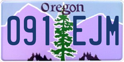OR license plate 091EJM