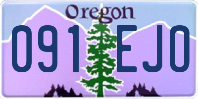 OR license plate 091EJO