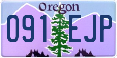 OR license plate 091EJP