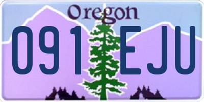 OR license plate 091EJU