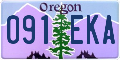 OR license plate 091EKA