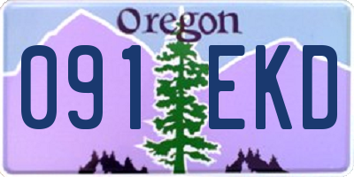 OR license plate 091EKD