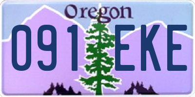 OR license plate 091EKE