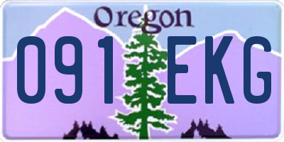OR license plate 091EKG