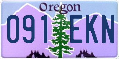 OR license plate 091EKN