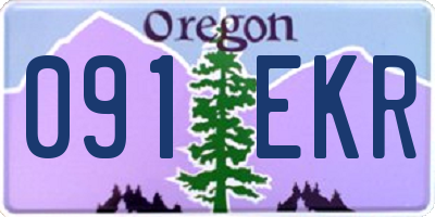OR license plate 091EKR