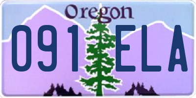 OR license plate 091ELA