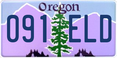 OR license plate 091ELD