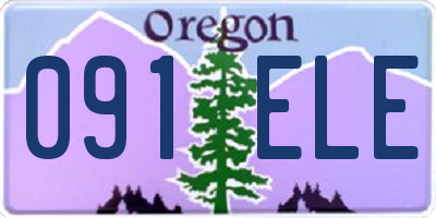 OR license plate 091ELE