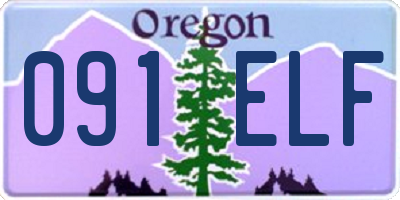 OR license plate 091ELF