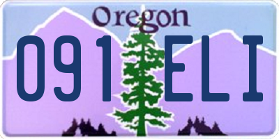 OR license plate 091ELI