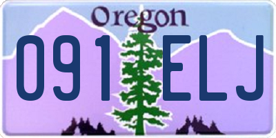 OR license plate 091ELJ