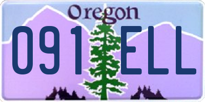 OR license plate 091ELL
