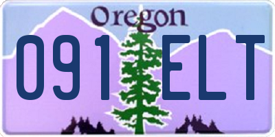 OR license plate 091ELT