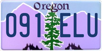 OR license plate 091ELU