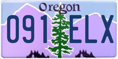 OR license plate 091ELX