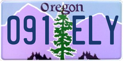 OR license plate 091ELY
